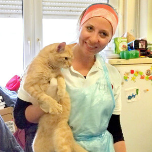 Tierarzt-Mentorin Mag. Nicola Scherzer bei einem Animal Care Austria Care Day